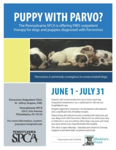 FREE Outpatient Parvo Treatment @ Pennsylvania SPCA | Lorain | Ohio | United States